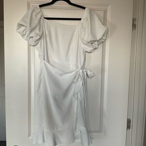 Amazon White Ruffled Wrap Sundress